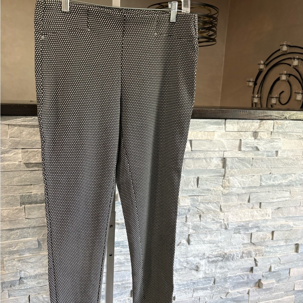 Rafaella Black and White Patterned Waistband Trousers